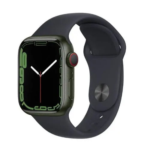 Apple Watch Series 7 [GPS + Cellular] Stainless Steel Black Sport Band - DigiCycle